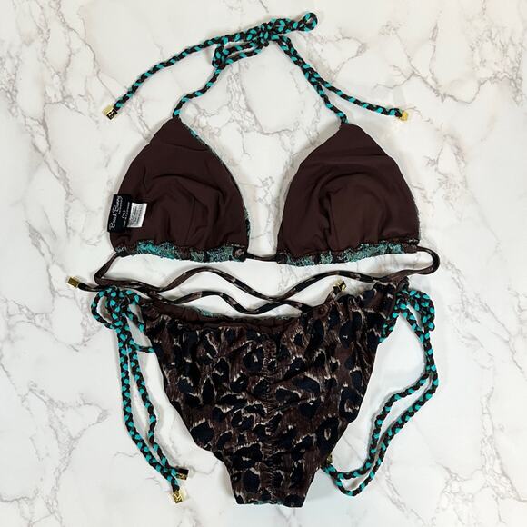 Beach Bunny Just Like Heaven Triangle Top & Tie Side Bottoms XL Set $399 - Picture 13 of 13